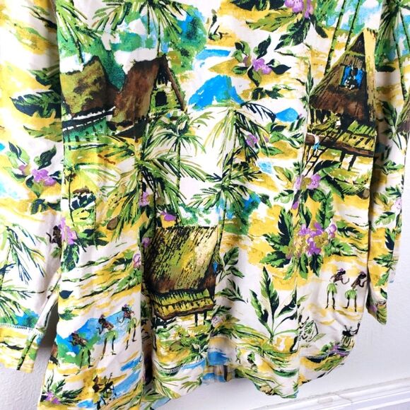 Chico's Additions Hawaiian Tropical Print Women's Zip Up Jacket Coat SZ 3/XL - Picture 4 of 15